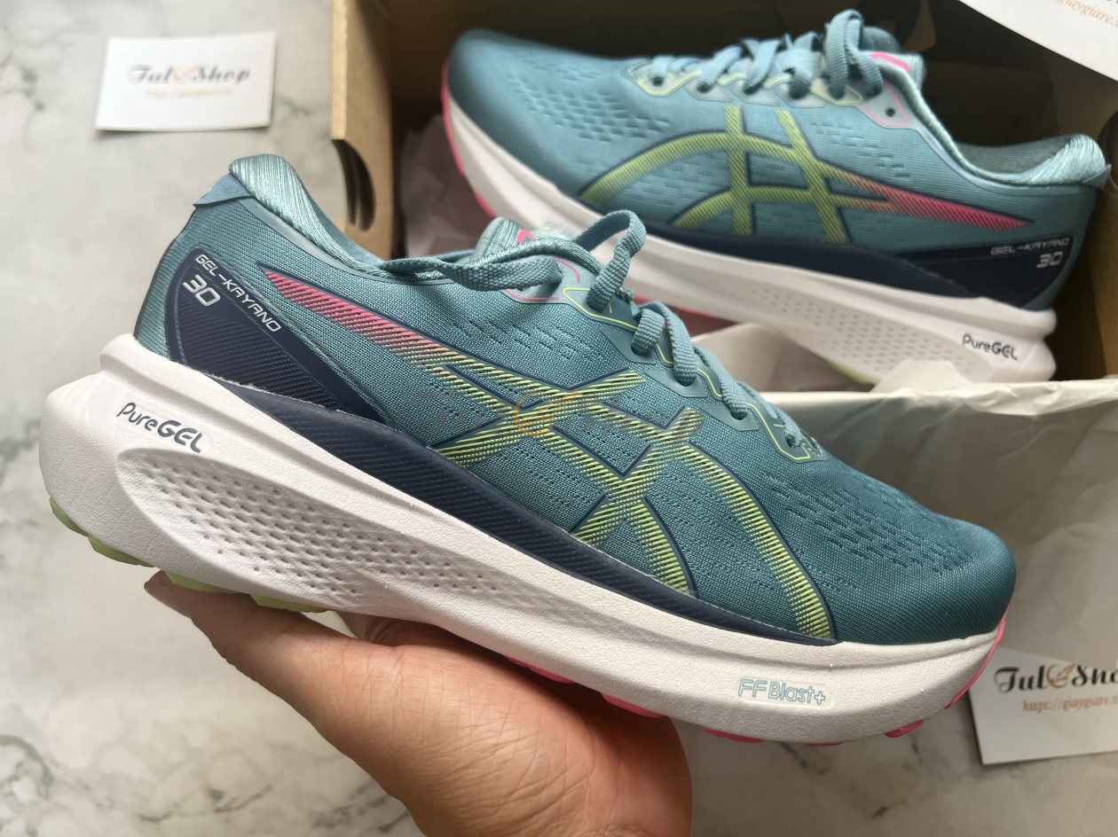 Asics Gel-Kayano 30 Gris Blue/Lime Green