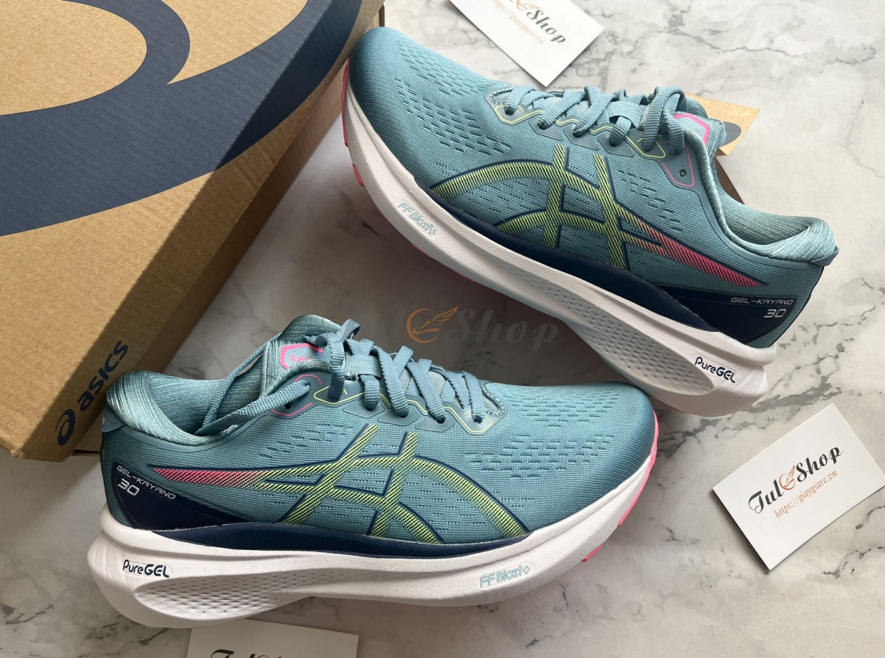 Asics Gel-Kayano 30 Gris Blue/Lime Green
