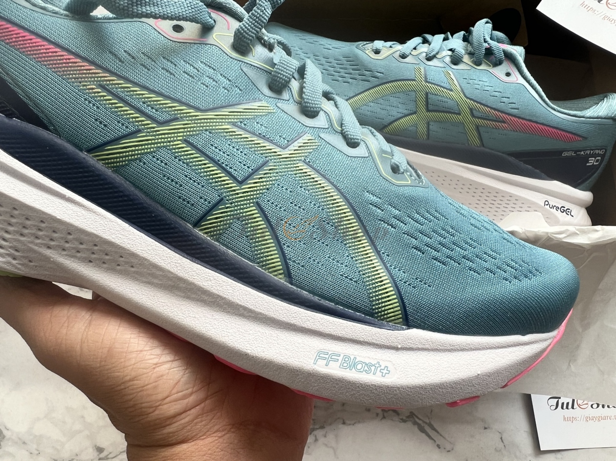 Asics Gel-Kayano 30 Gris Blue/Lime Green