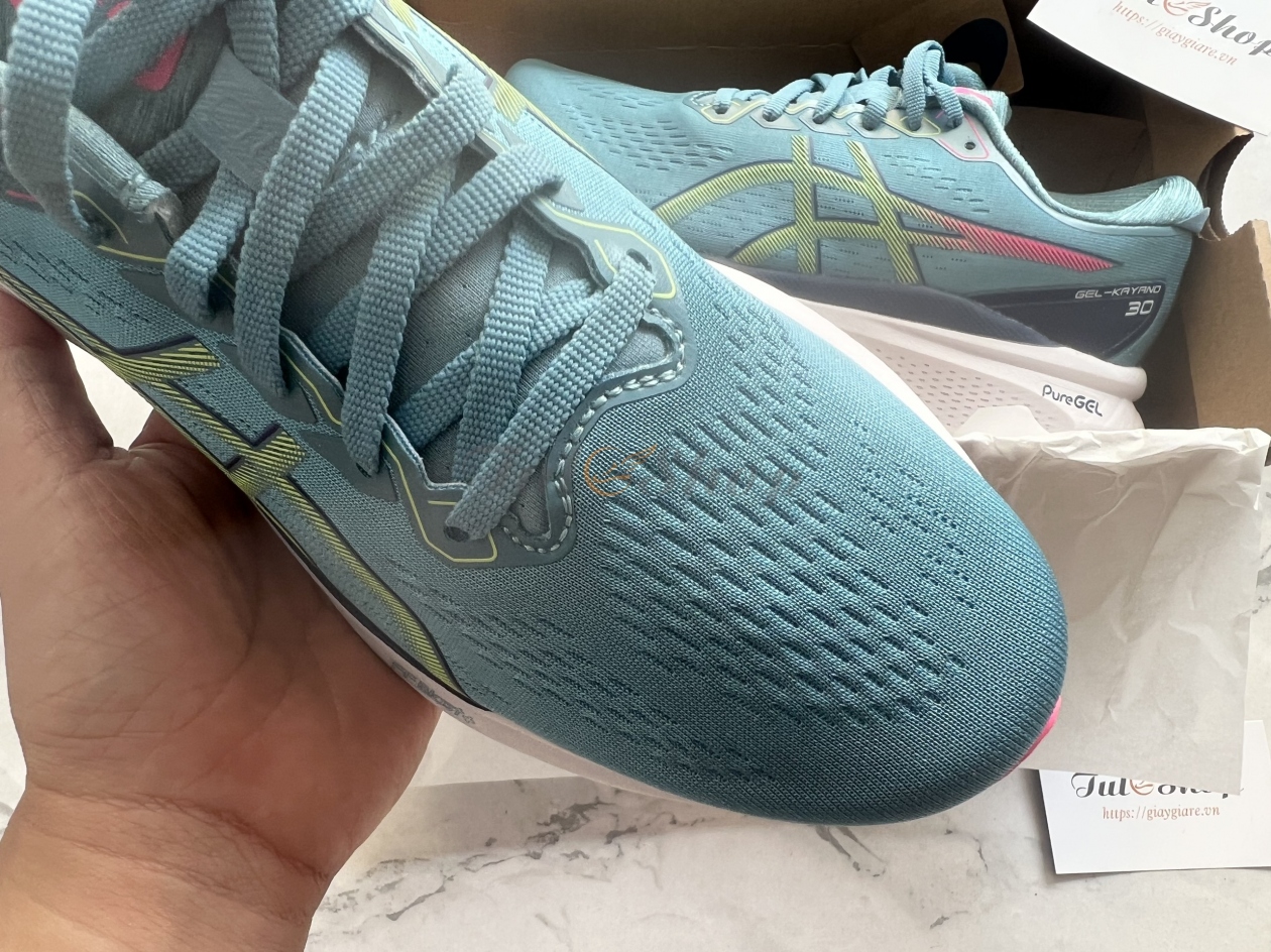 Asics Gel-Kayano 30 Gris Blue/Lime Green