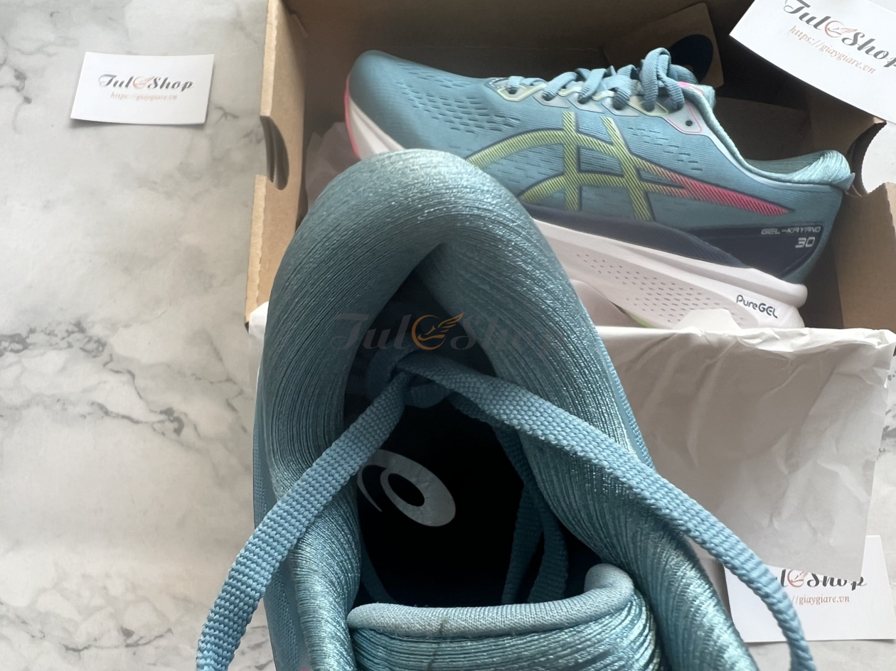 Asics Gel-Kayano 30 Gris Blue/Lime Green