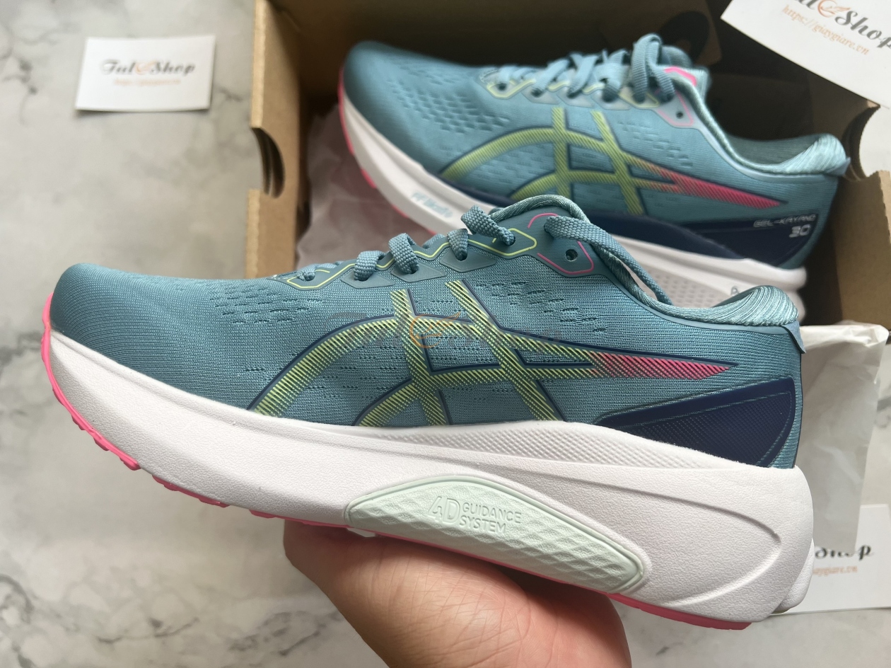 Asics Gel-Kayano 30 Gris Blue/Lime Green