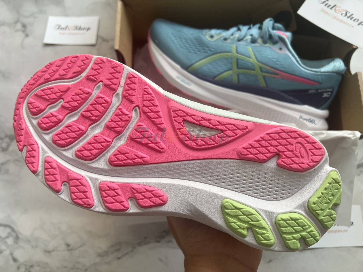 Asics Gel-Kayano 30 Gris Blue/Lime Green