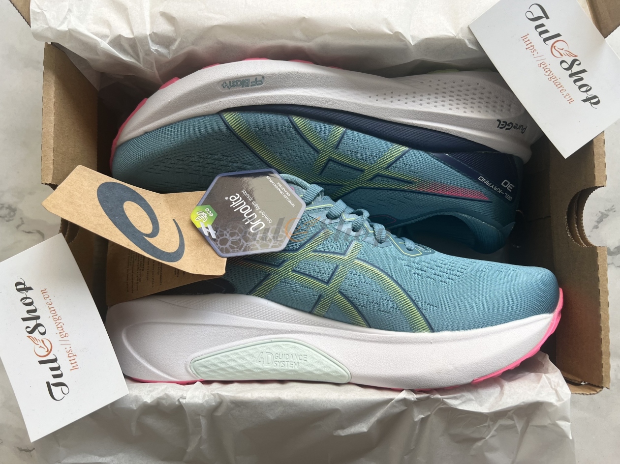 Asics Gel-Kayano 30 Gris Blue/Lime Green