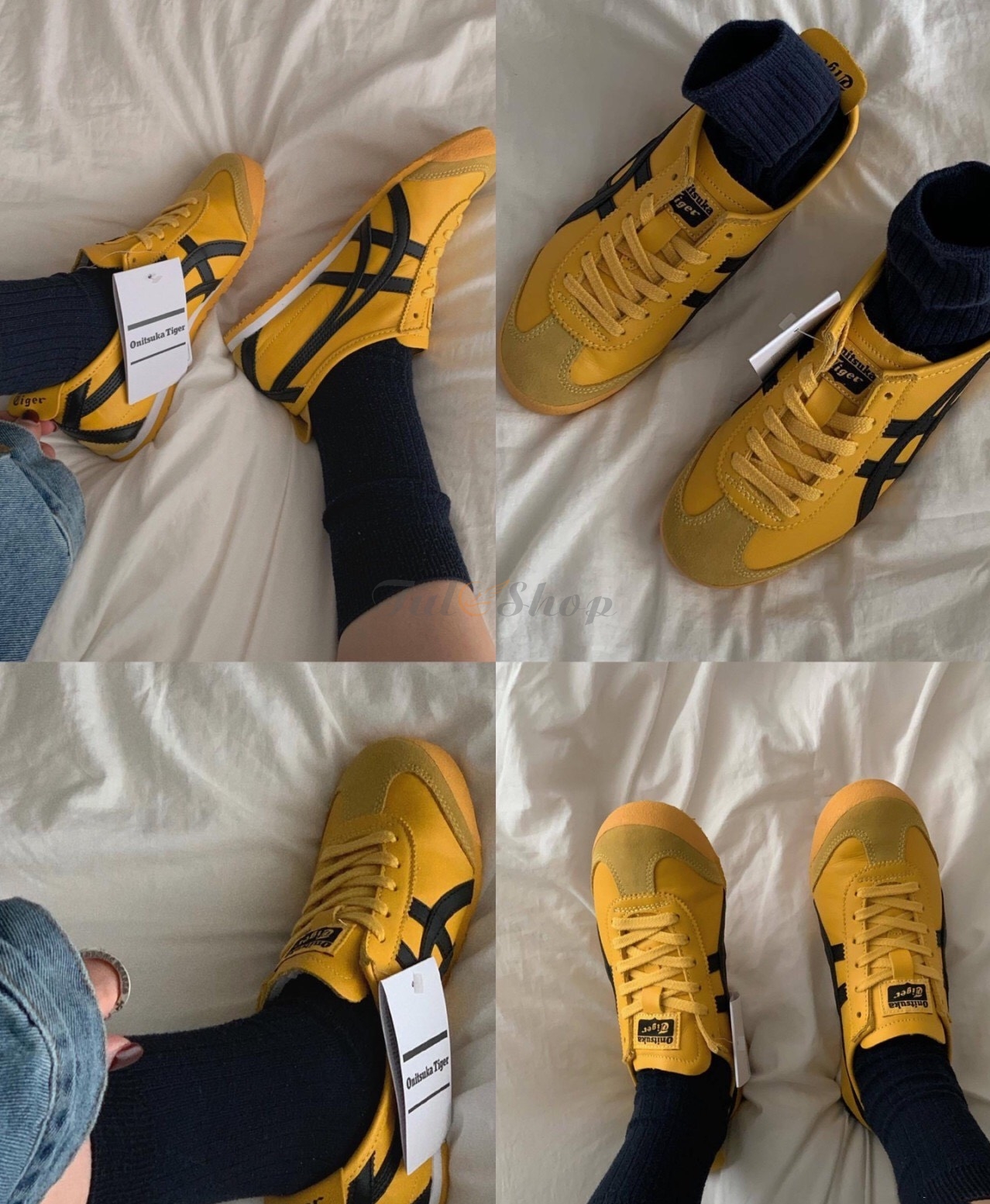 Asics Onitsuka Tiger Yellow Black Suede