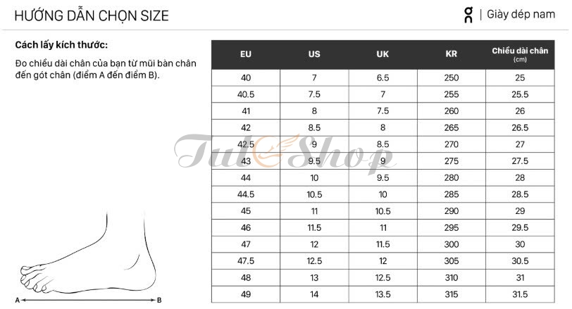 Quy đổi và đo size giày Việt Nam chuẩn quốc tế US UK 2025