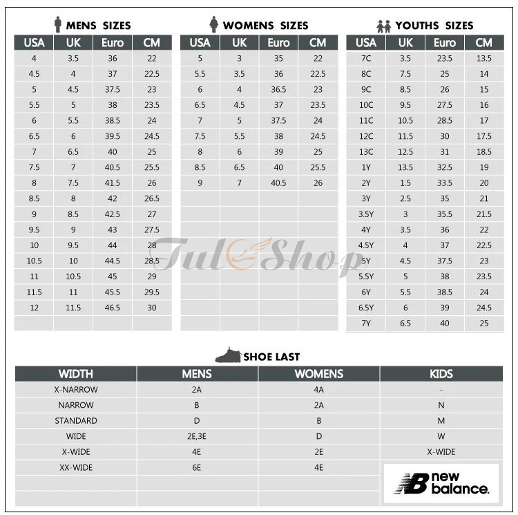 Hướng dẫn chọn size giày New Balance chuẩn 2024