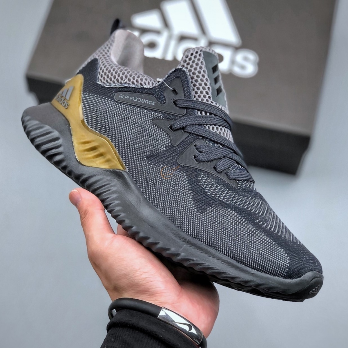 Adidas Alphabounce Beyond Đen Vàng 2018 Nam