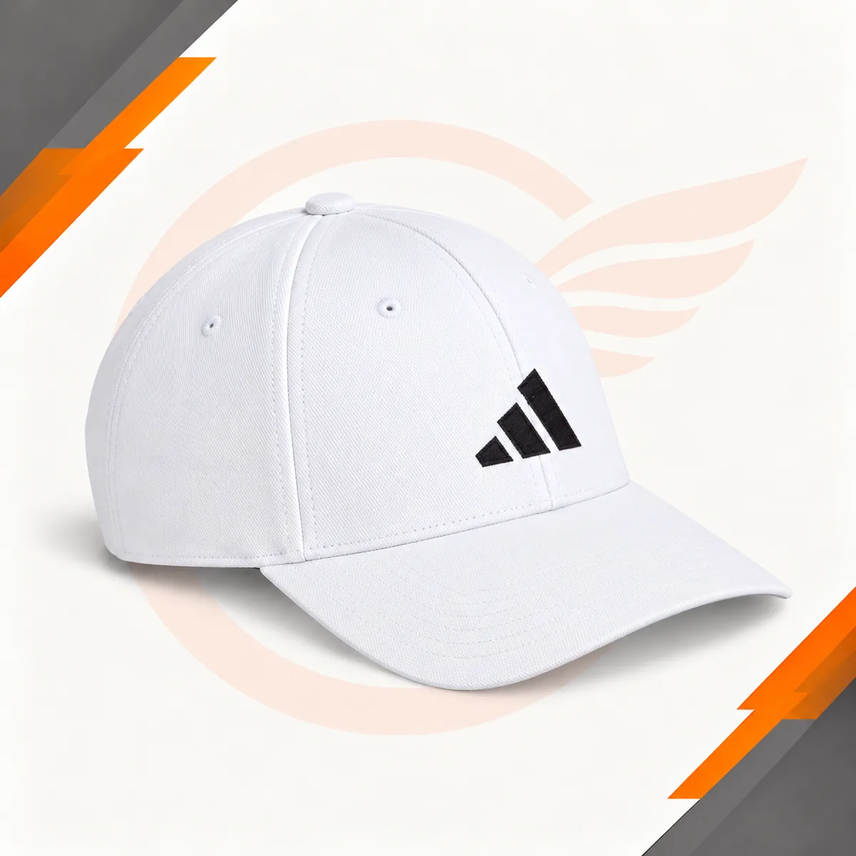 Adidas New Logo Embroidered Baseball Cap White JP0392