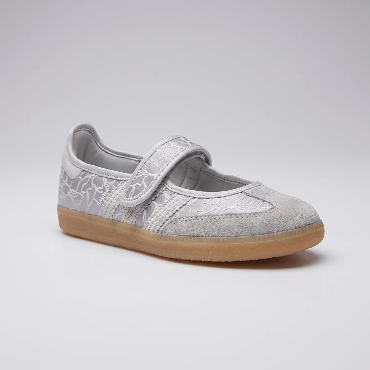 Adidas Samba Jane Shoes Silver Metallic Gum