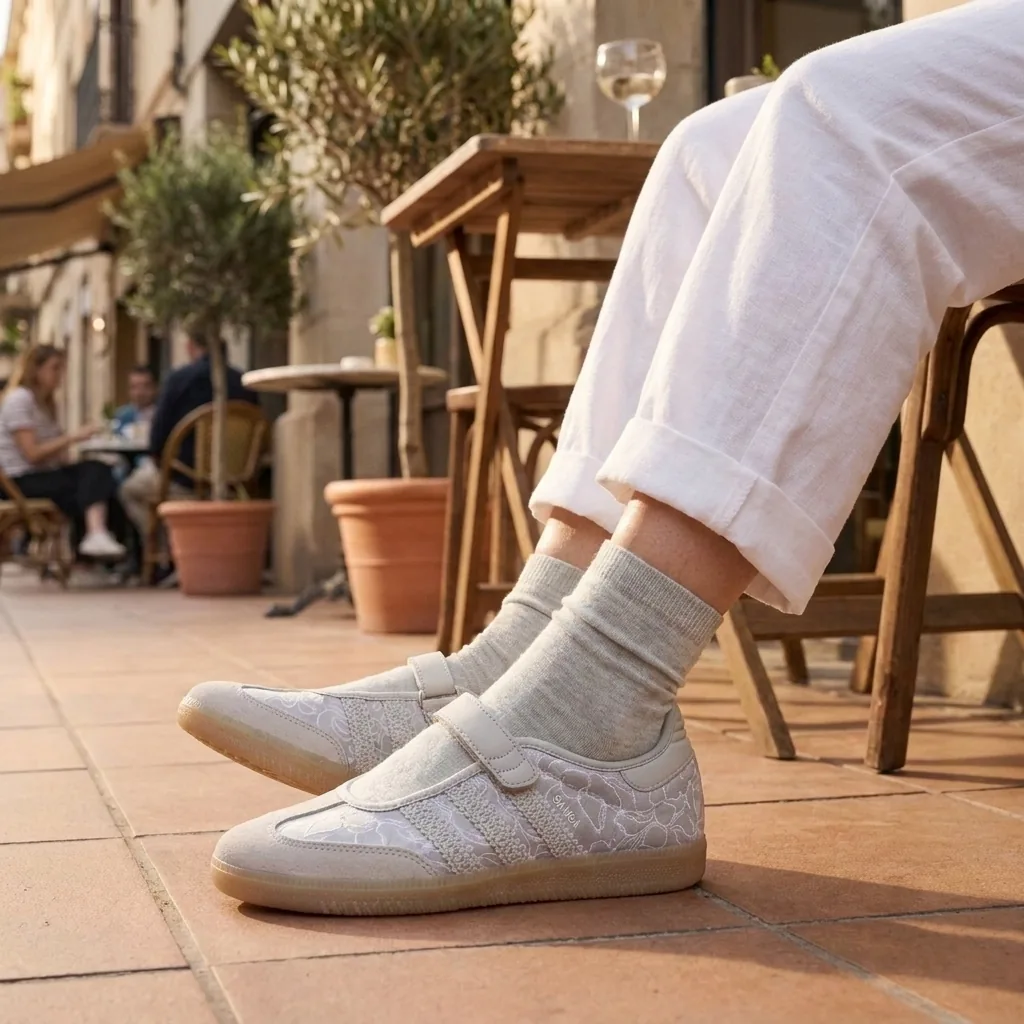Adidas Samba Jane Shoes Silver Metallic Gum