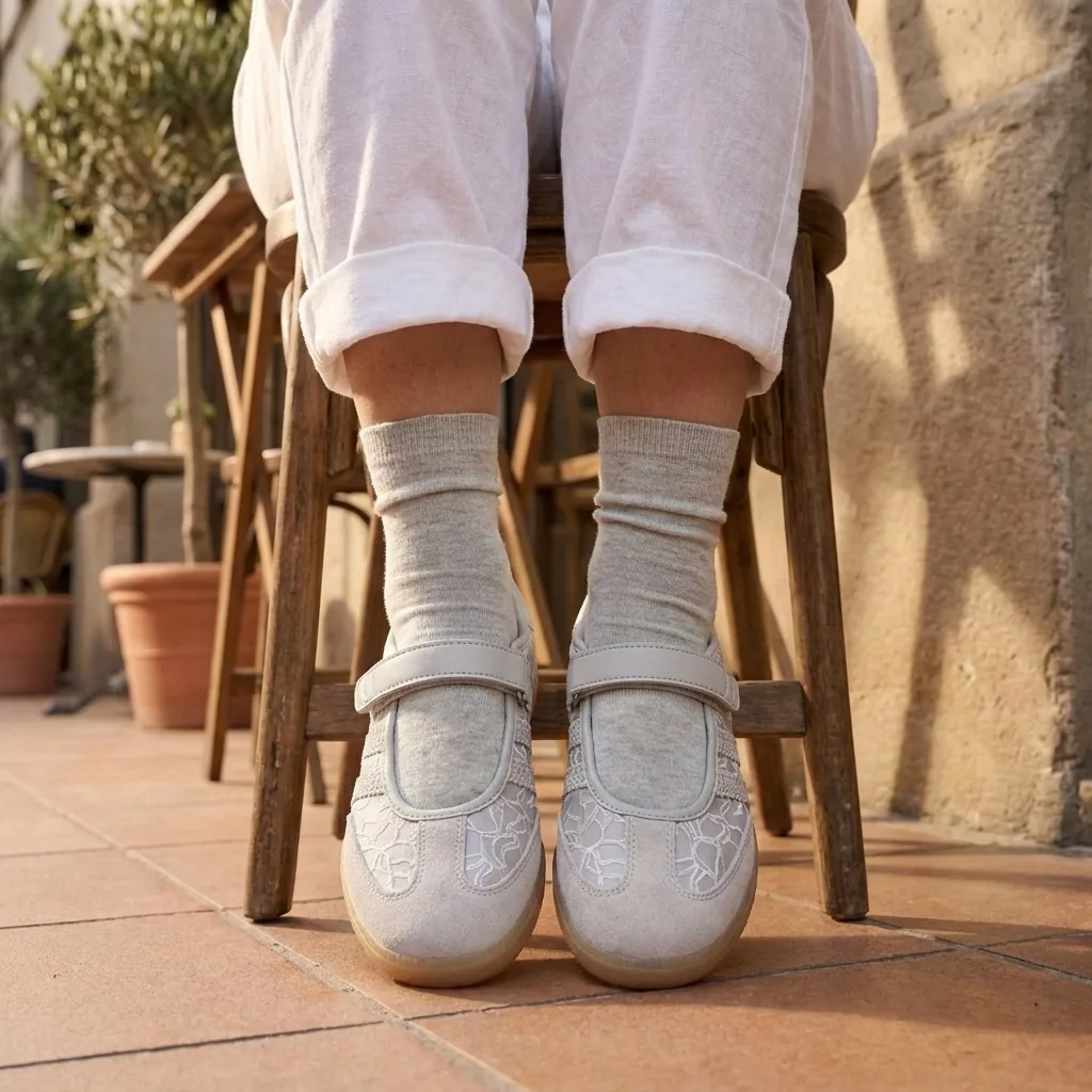 Adidas Samba Jane Shoes Silver Metallic Gum