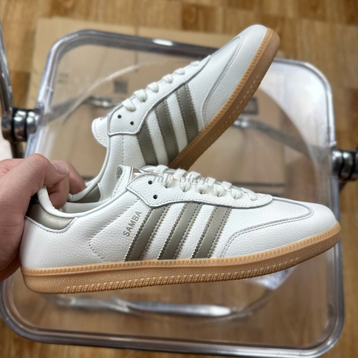 Adidas Samba OG Off White & Cyber Metallic
