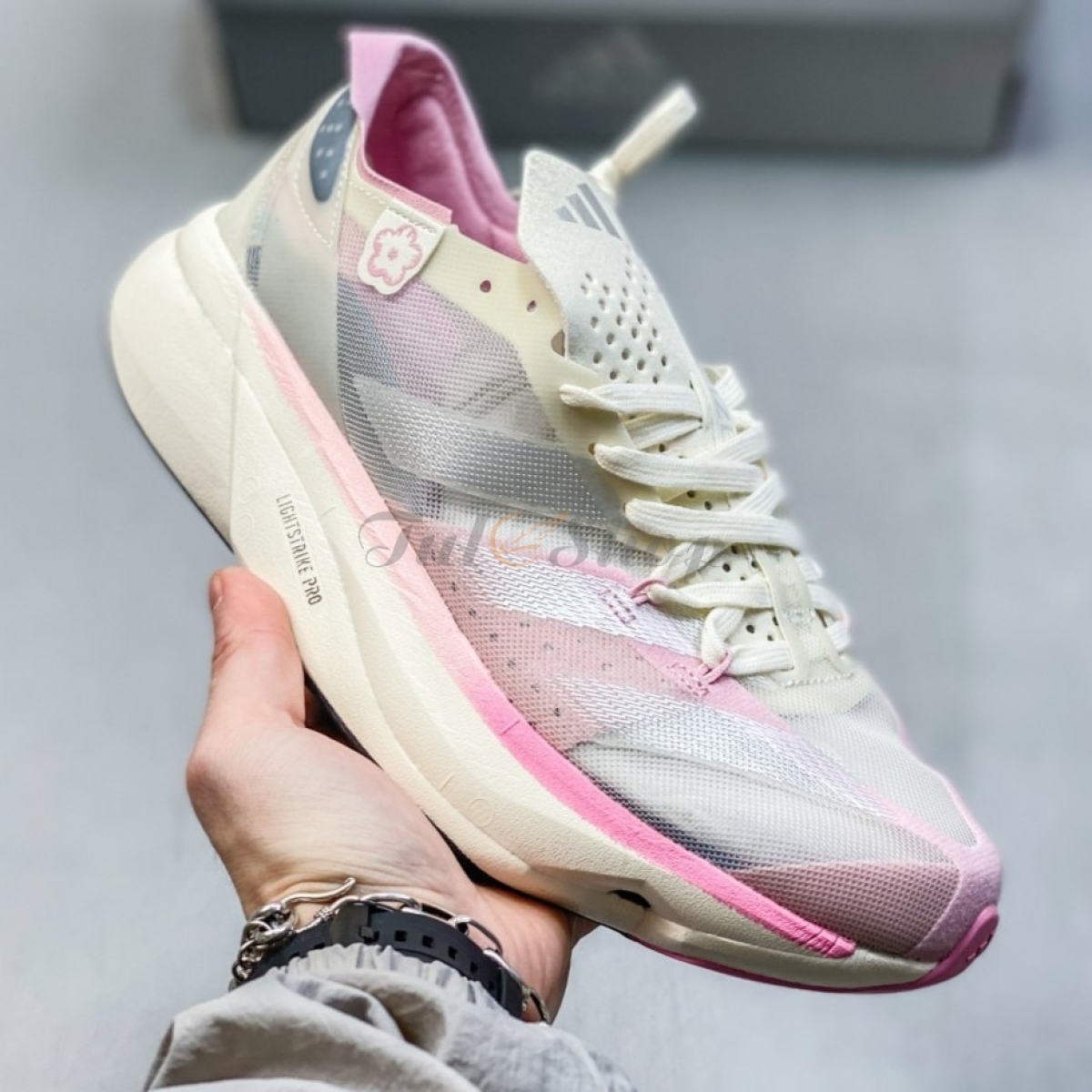 Adizero Adios Pro 3 Chalk White Pink Silver