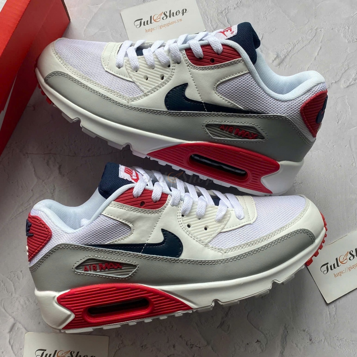 Air Max 90 Summit White/Thunder Blue
