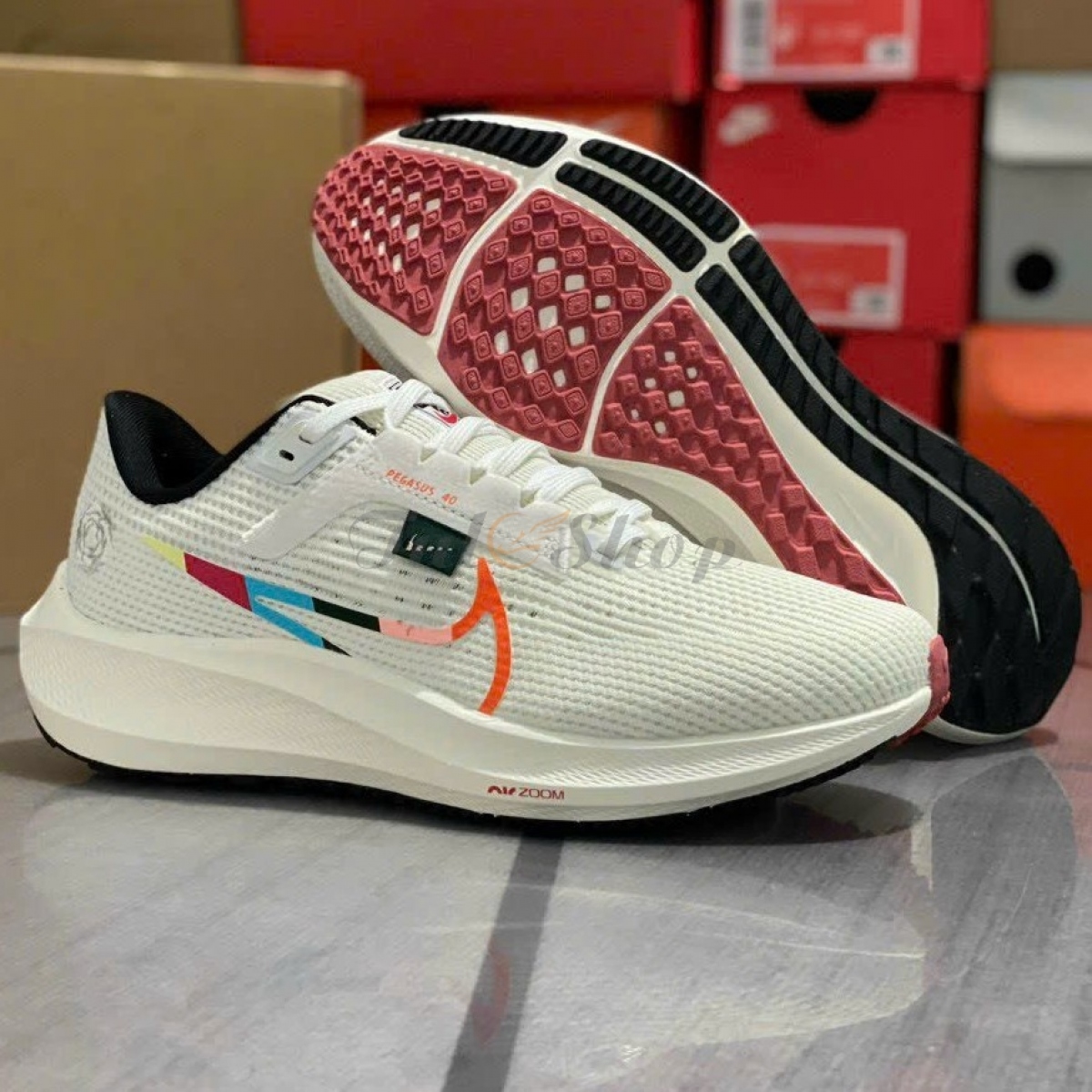Air Zoom Pegasus 40 White Multi Color