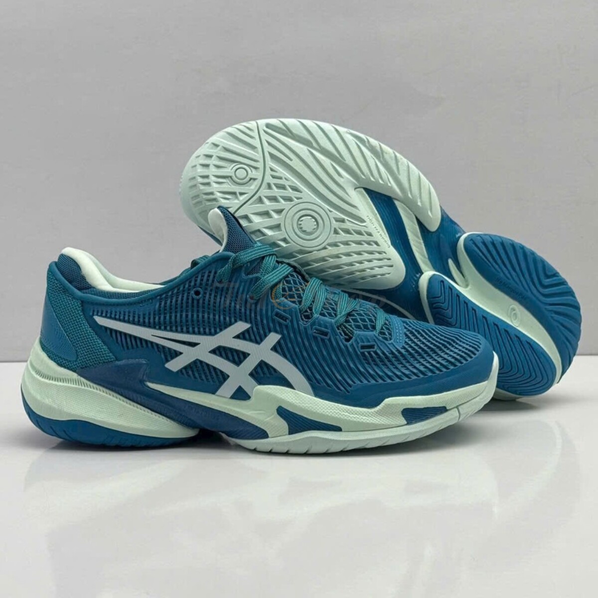 Asics Court FF 3 Novak Teal Blue/ White