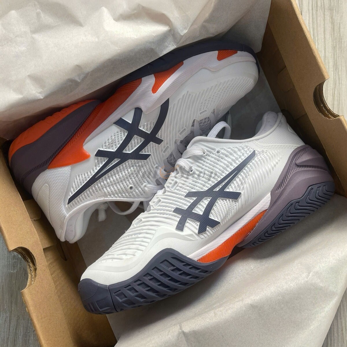 Asics Court FF 3 Novak White Greyish Purple