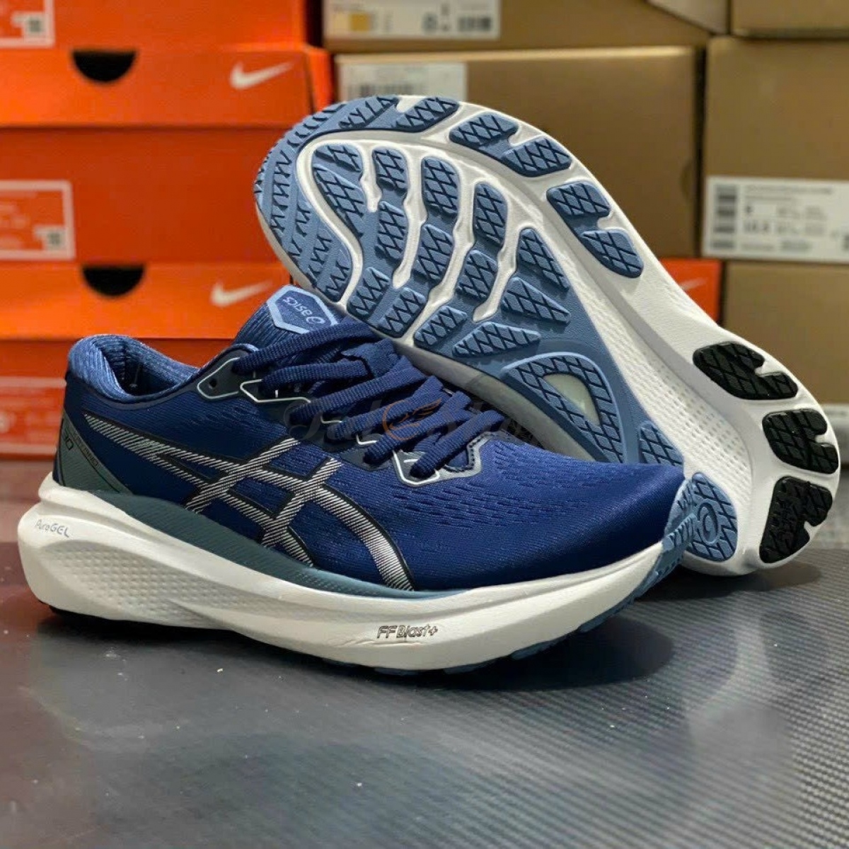 Asics Gel-Kayano 30 Deep Ocean/White