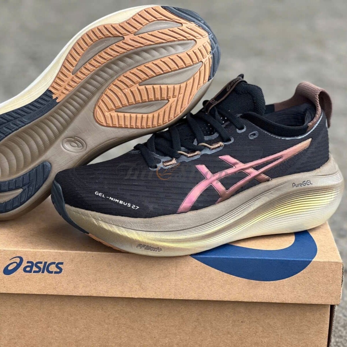 Asics Gel Nimbus 27 Brown Copper Gold