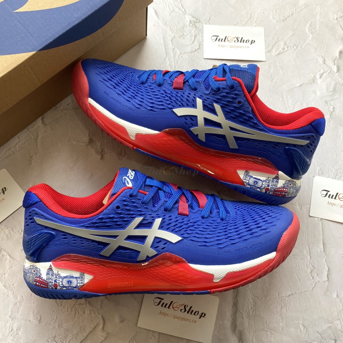 Asics Gel Resolution 9 Blue Red