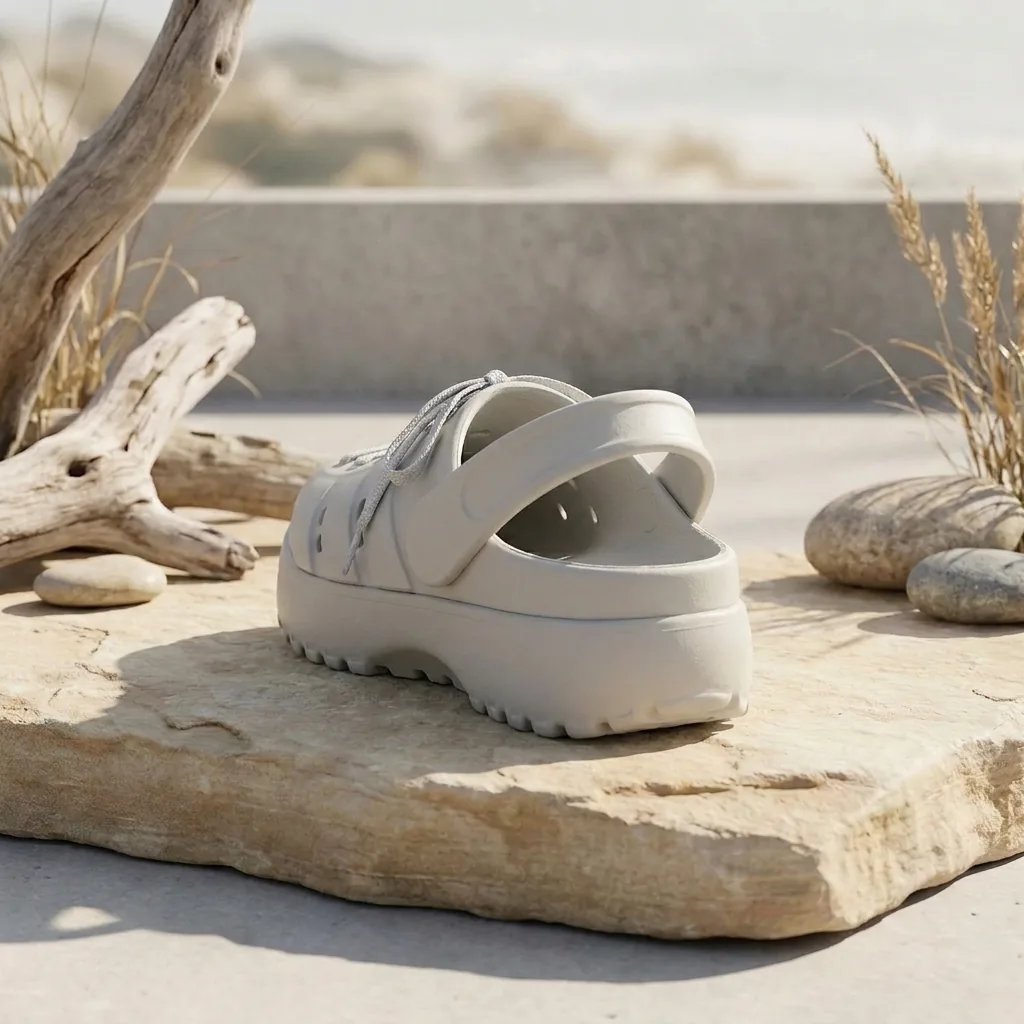 Dép Adidas Clog Adilette Platform Wonder White