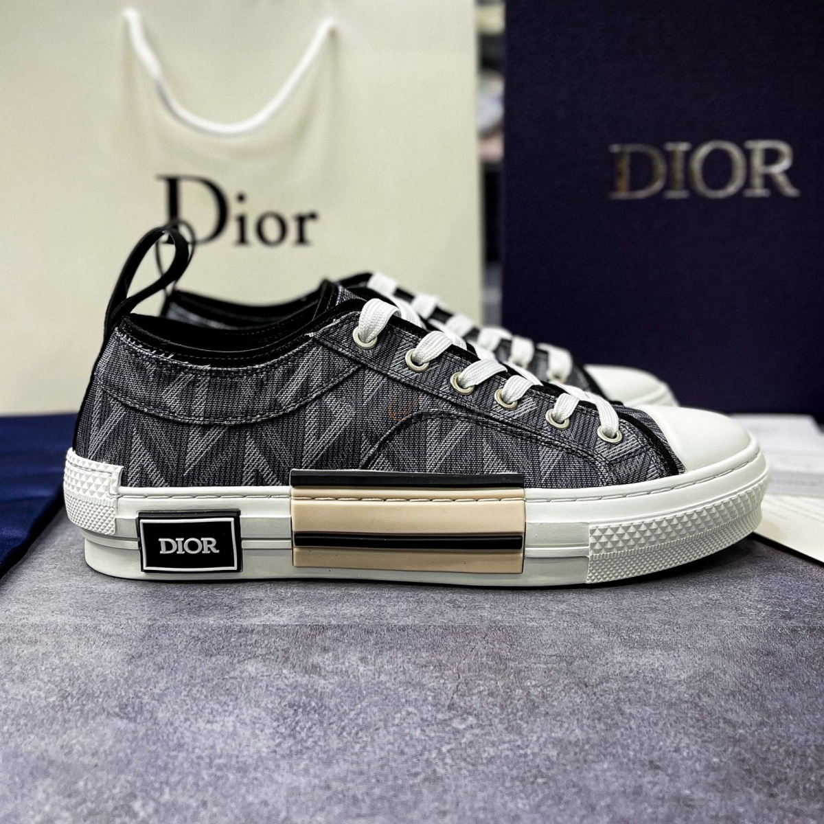 Dior B23 Black White Pattern
