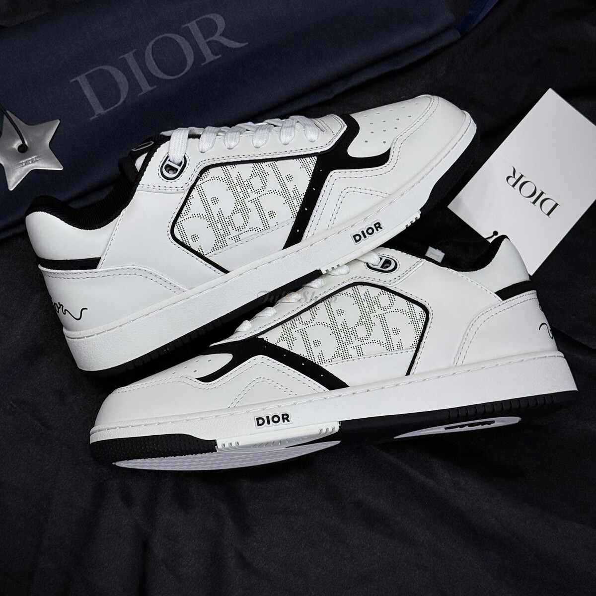 Dior B27 Low-Top Oblique Galaxy White Black Best