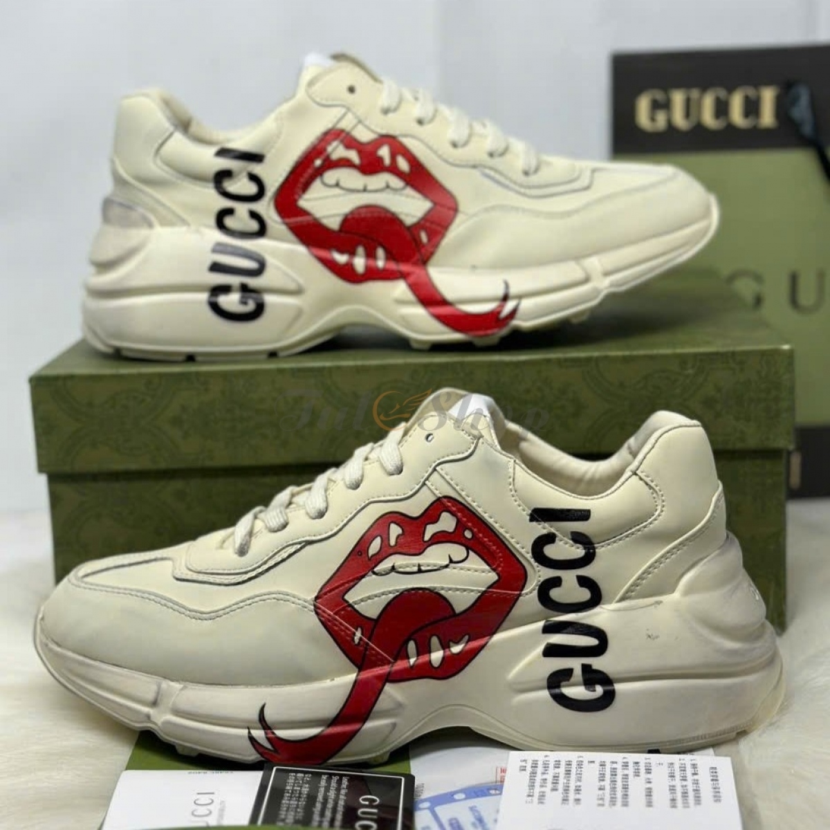 Giày Gucci Rhyton Mouth-Print