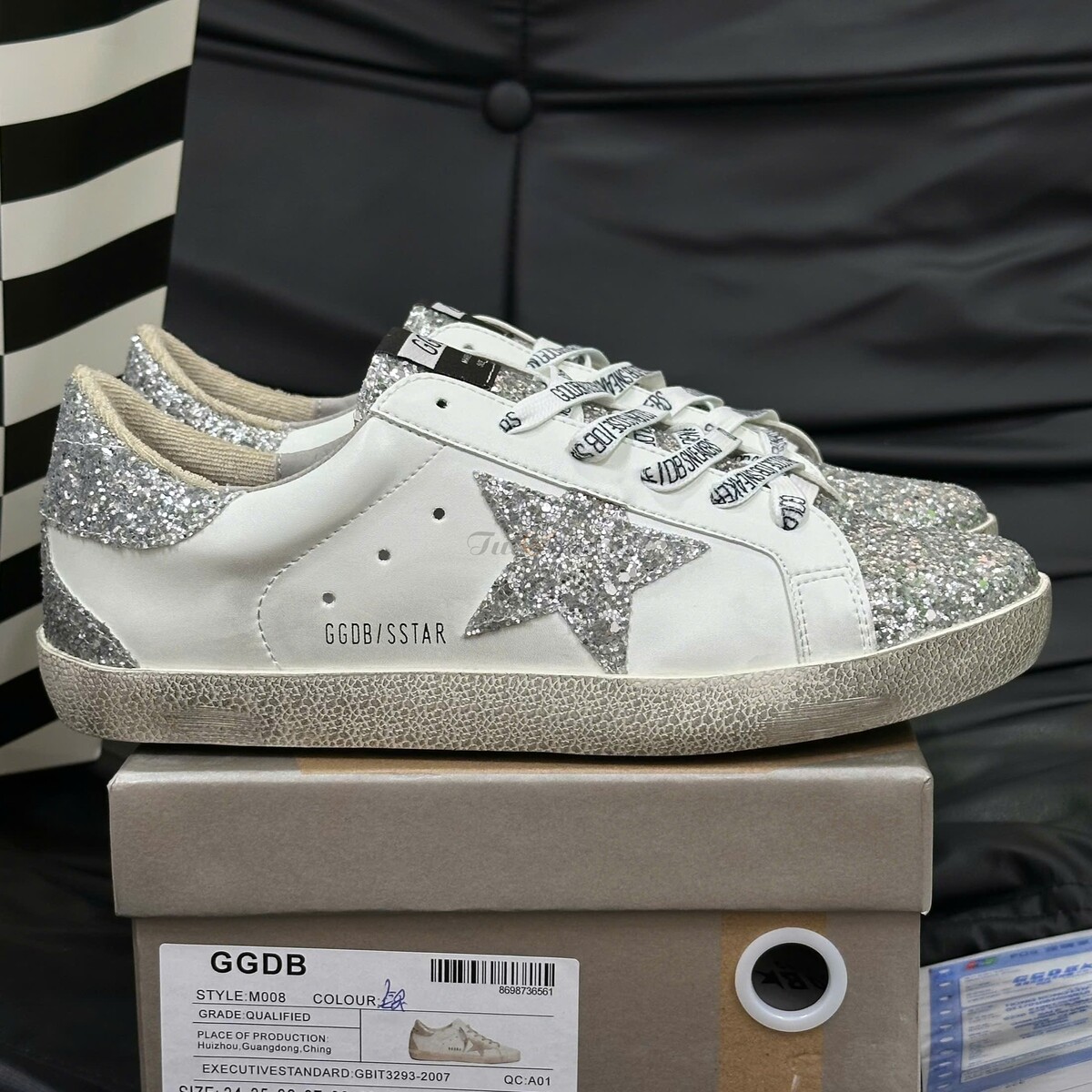 Golden Goose Superstar White Silver