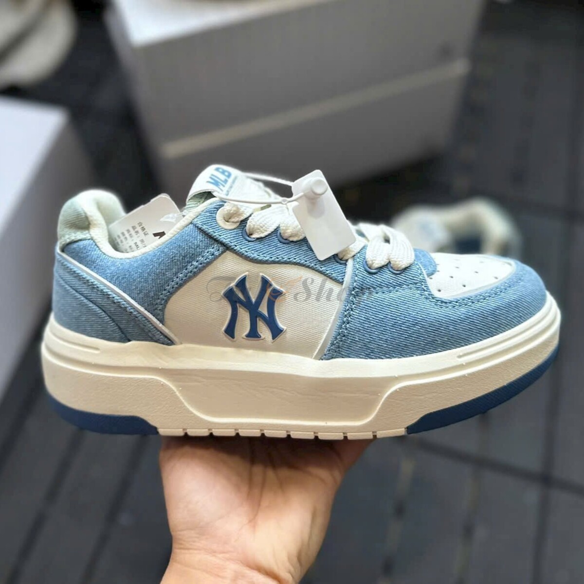 MLB Chunky Liner Denim Classic Monogram NY Yankees Blue