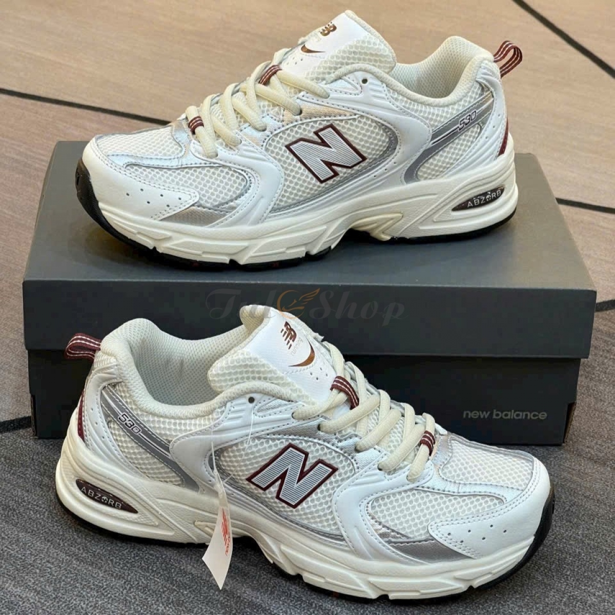 New Balance 530 Sea Salt Mercury Red