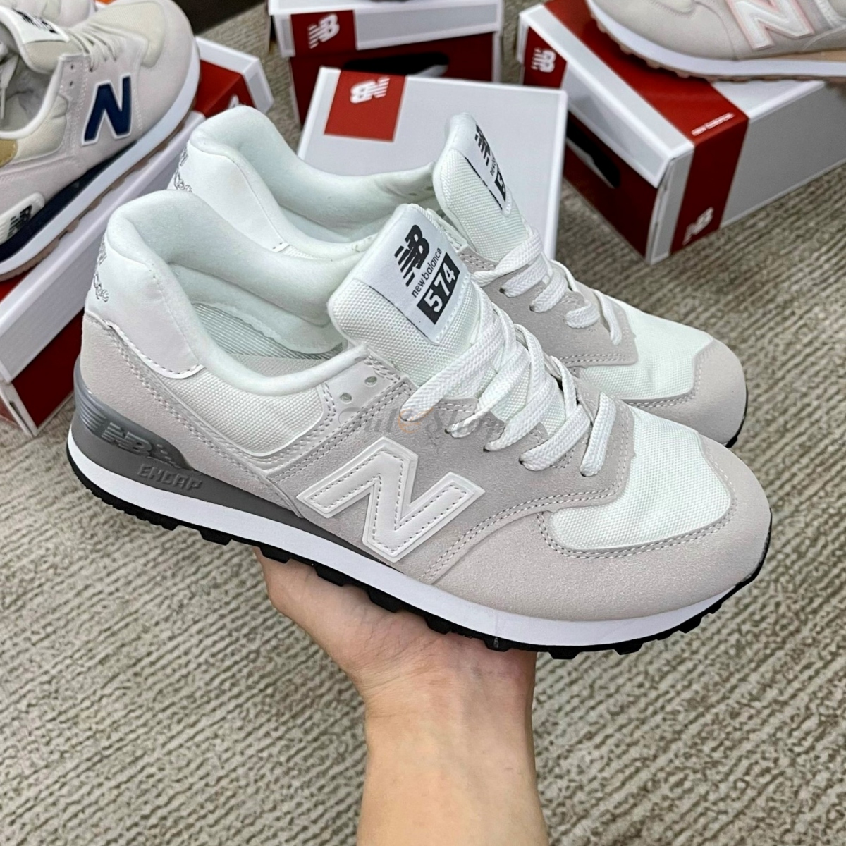 New Balance 574 Core Nimbus Cloud With White