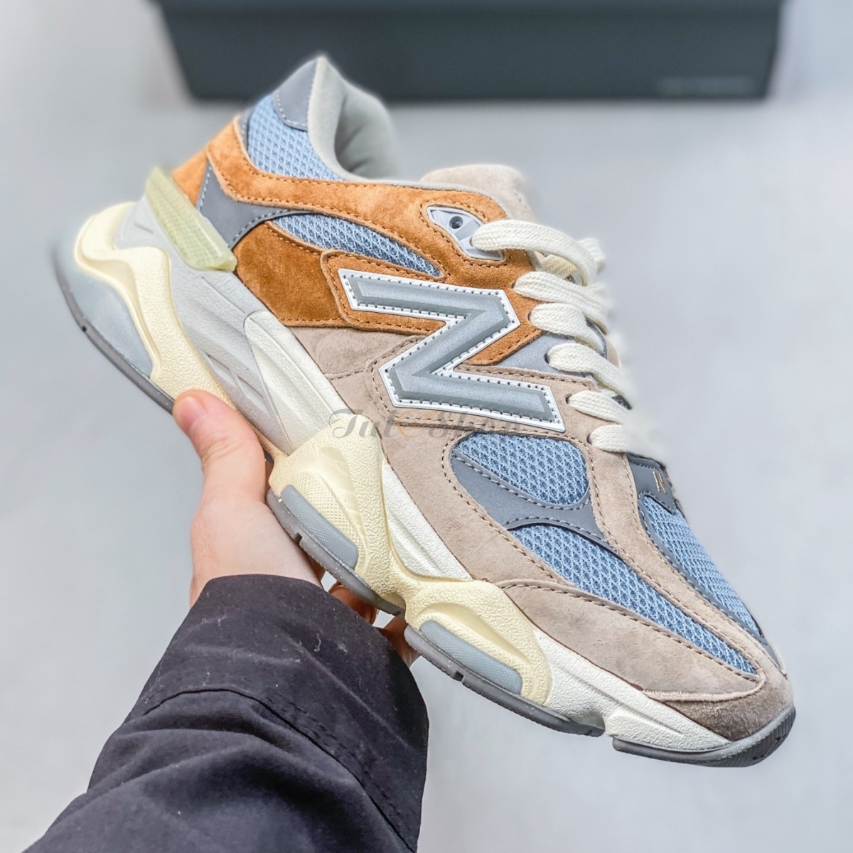 New Balance 9060 Cream Brown Grey