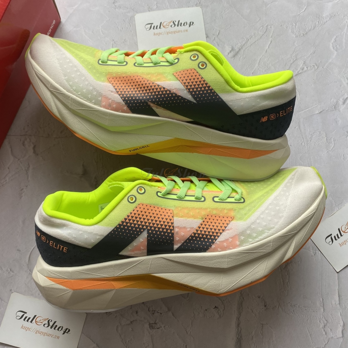 New Balance Fuelcell Rebel v4 White Mint Orange