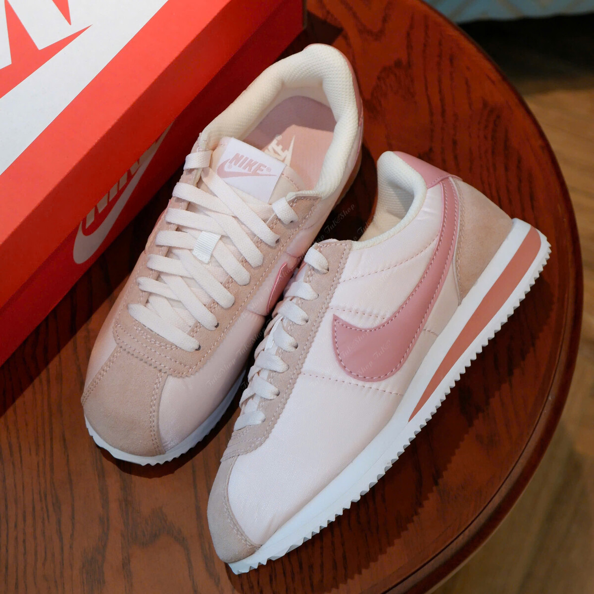 Nike Cortez Leather "Sail/Silt Red"