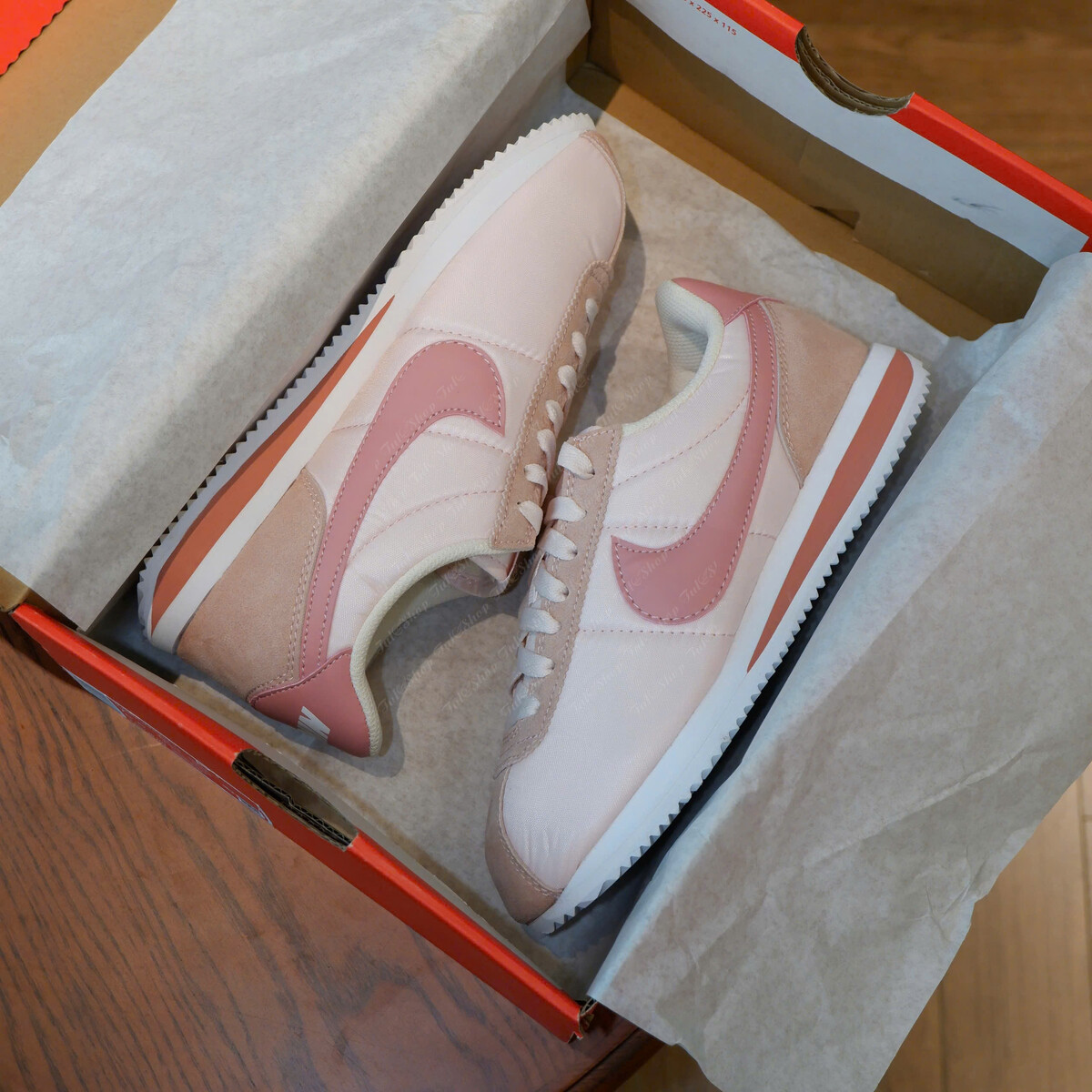 Nike Cortez Leather "Sail/Silt Red"