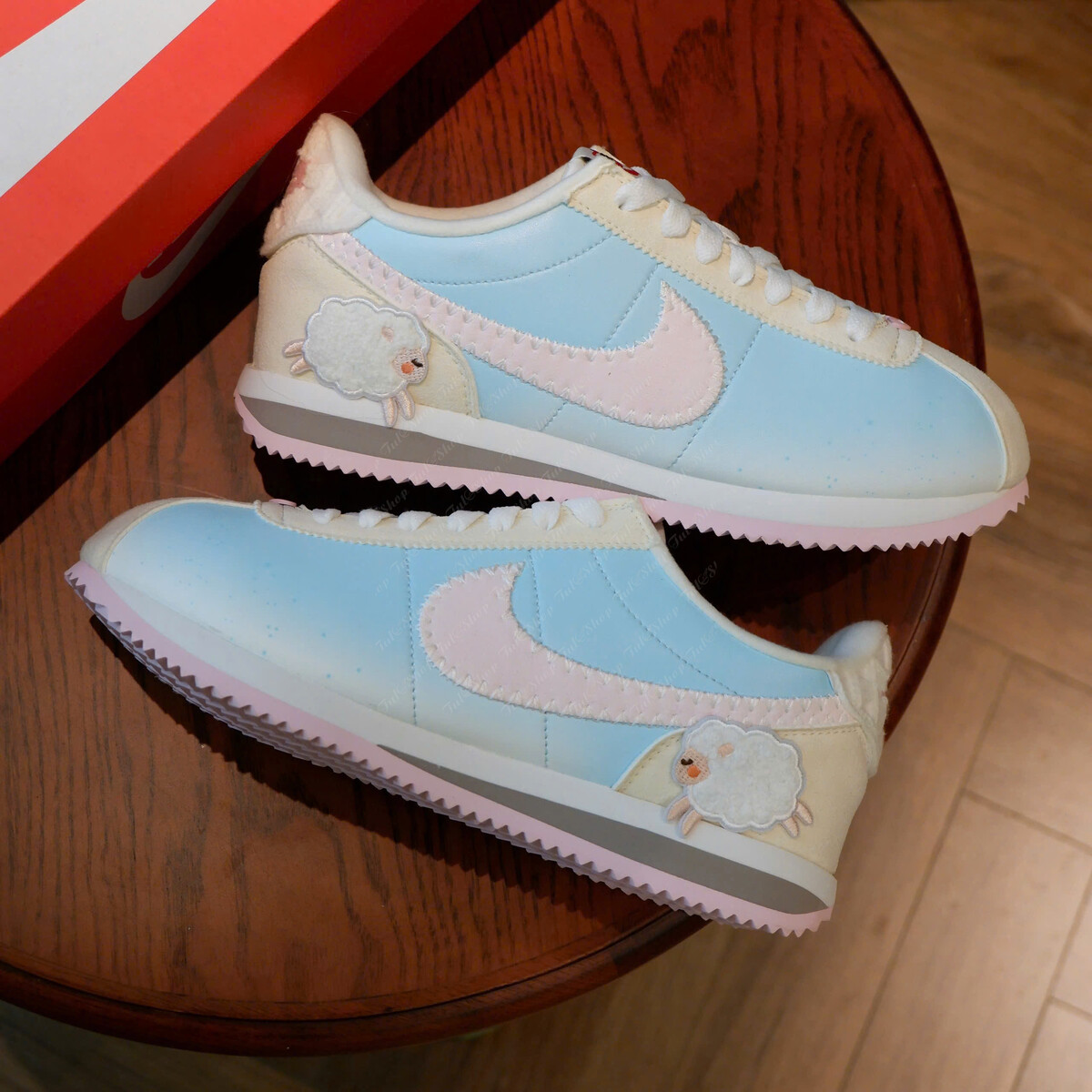 Nike Cortez White Light Blue/Pink Colorway