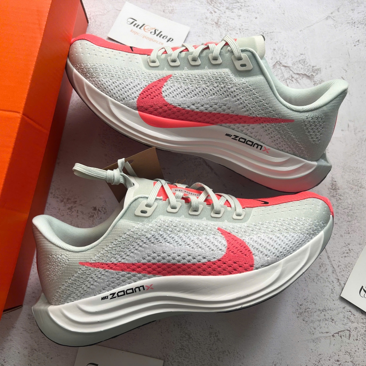 Nike Pegasus Plus Barely Grey Hot Punch