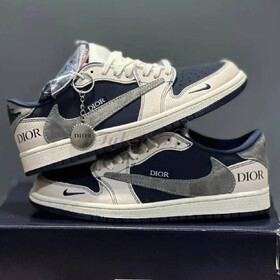 Air Jordan 1 Low Travis Scott Grey Navy Blue