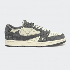 Air Jordan 1 Low Travis Scott x LV Grey Monogram