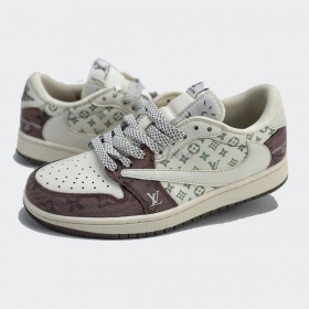 Air Jordan 1 Low Travis Scott x LV Monogram Brown