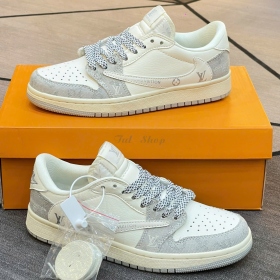 Air Jordan 1 Low Travis Scott x LV White Grey