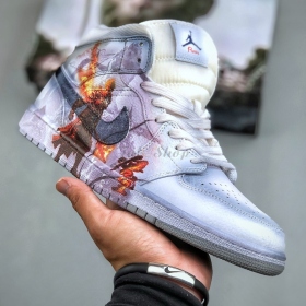 Air Jordan 1 Mid White Myth Wukong