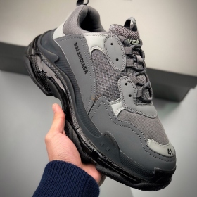 Balenciaga Triple S Dark Grey Clear Sole Black