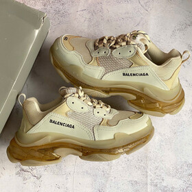 Balenciaga Triple S Light Brown Coffee Clear Sole