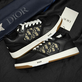 Dior B27 Uptown Low-Top Oblique Galaxy Black Beige White
