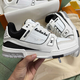 LV Trainer Sneaker White Black
