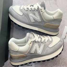 New Balance 574 V2 Dark Grey White Suede
