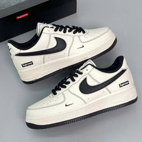 Nike Air Force 1 Supreme Beige Black
